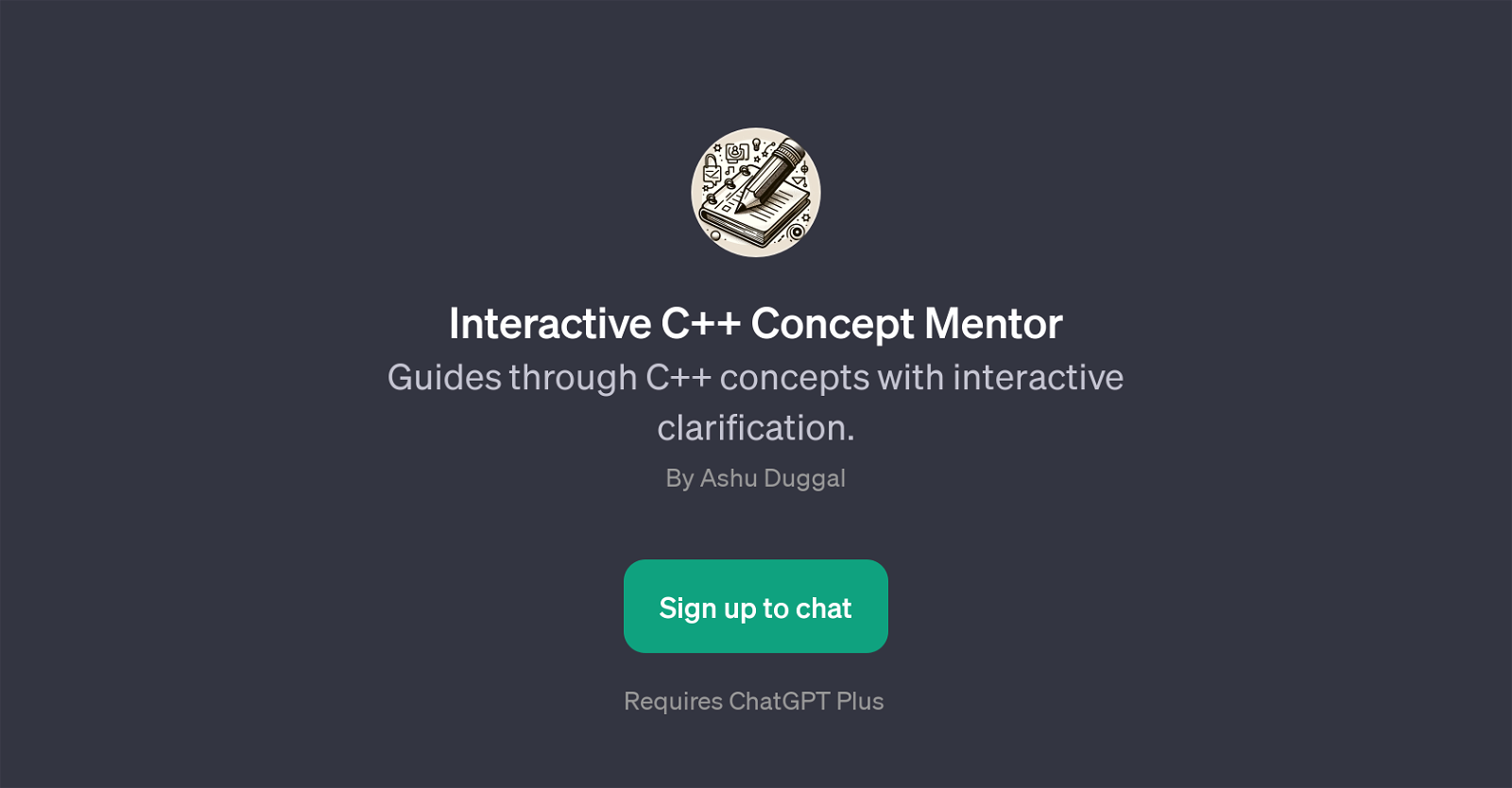 Interactive C++ Concept Mentor website