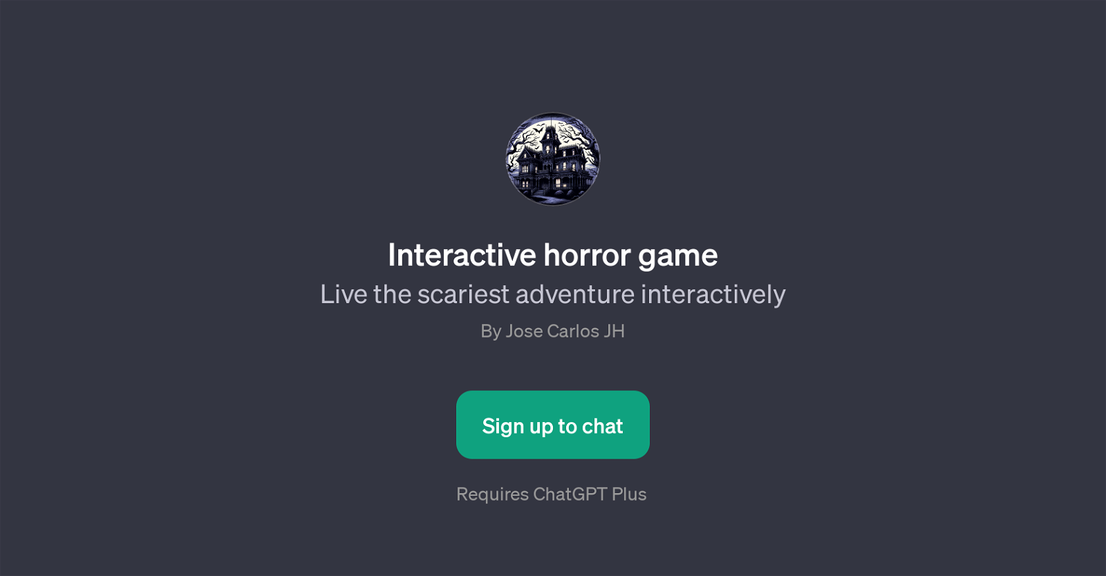 Interactive horror game website