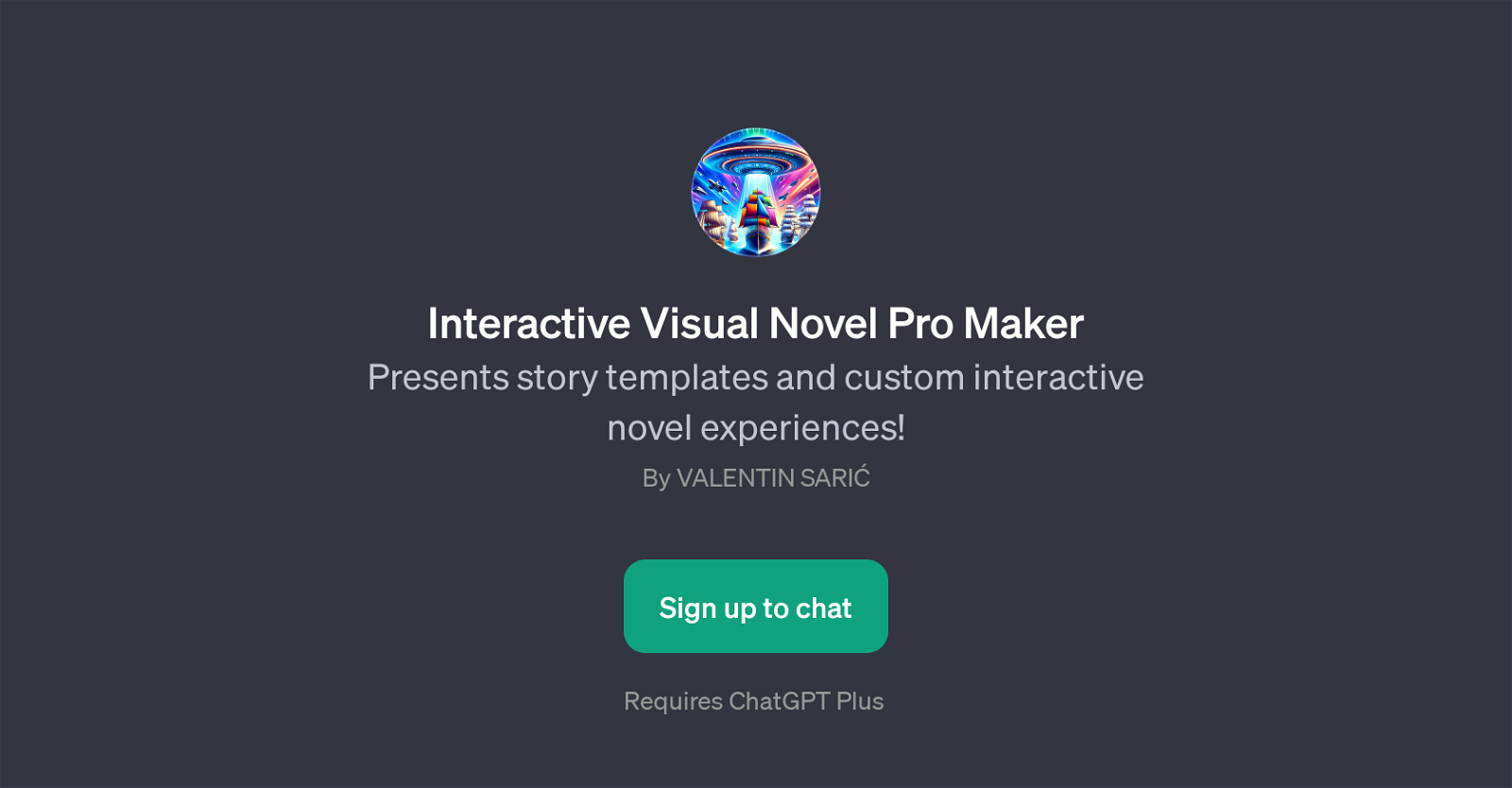 Interactive Visual Novel Pro Maker website