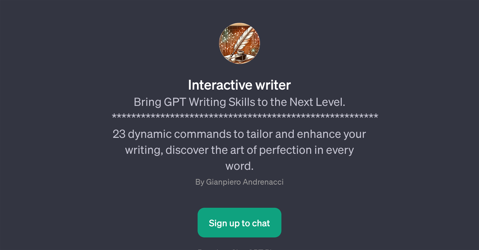 Interactive Writer website