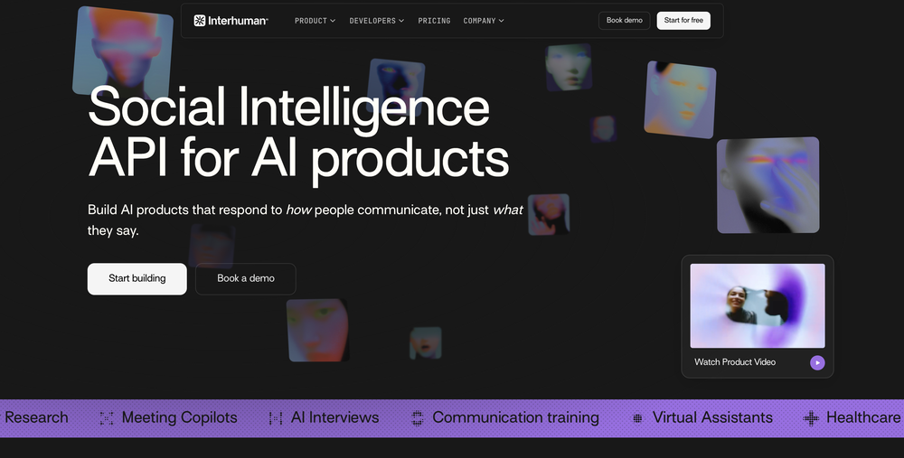 Interhuman AI website