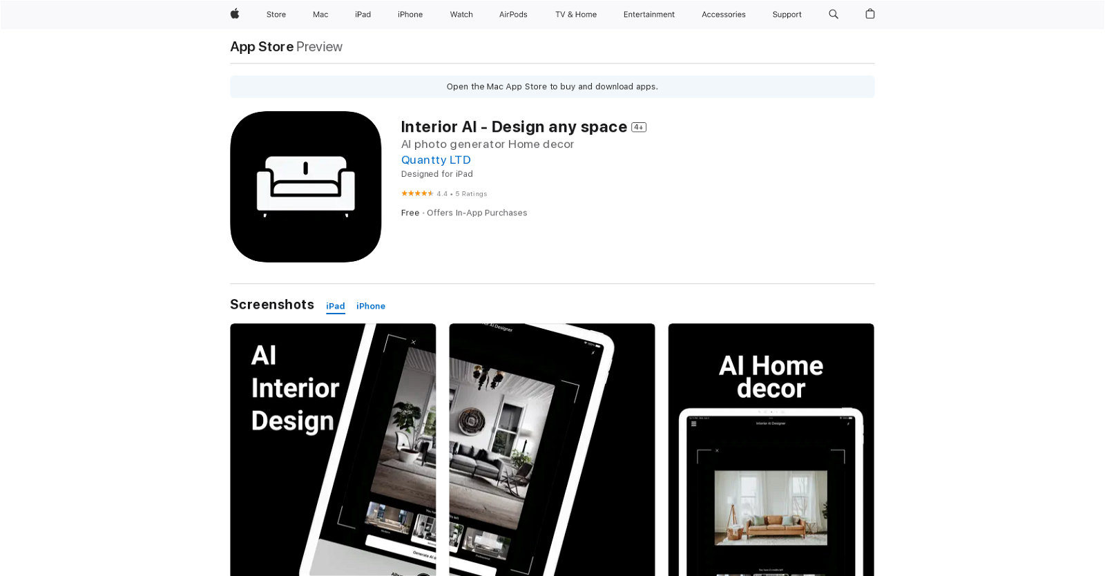 Interior AI - Design any space website
