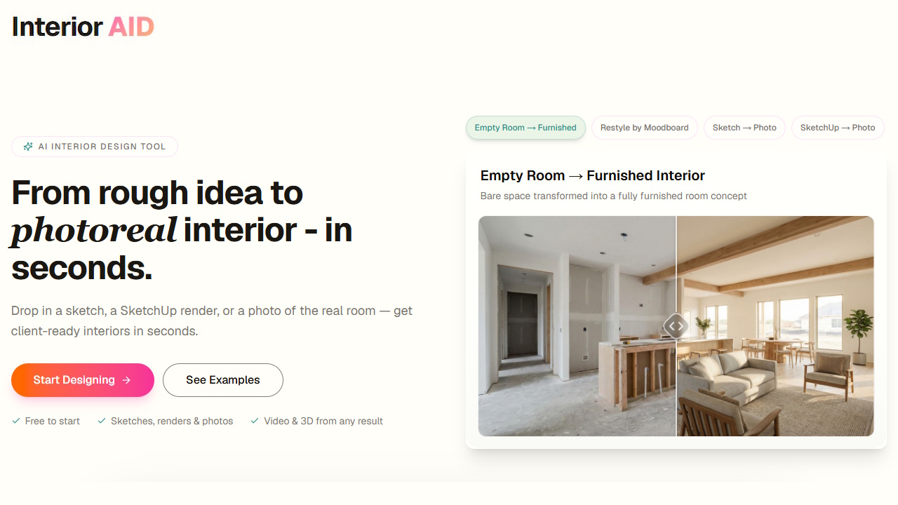 InteriorAID website