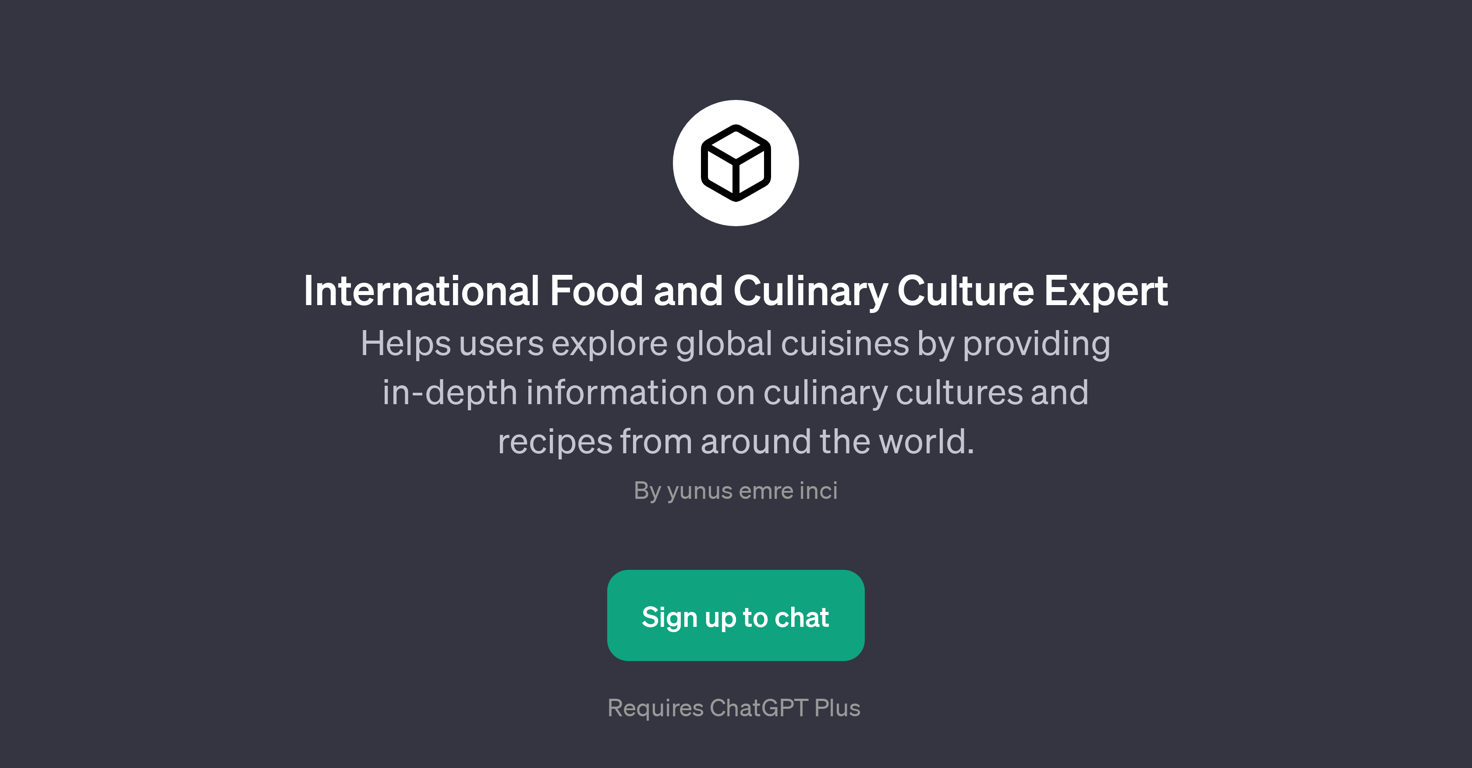International Food and Culinary Culture Expert website