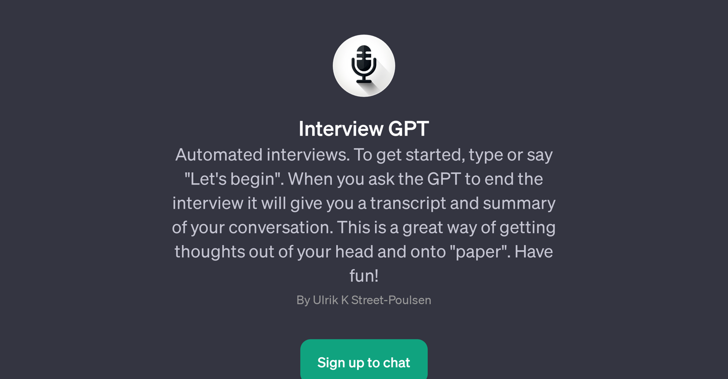 Interview GPT website