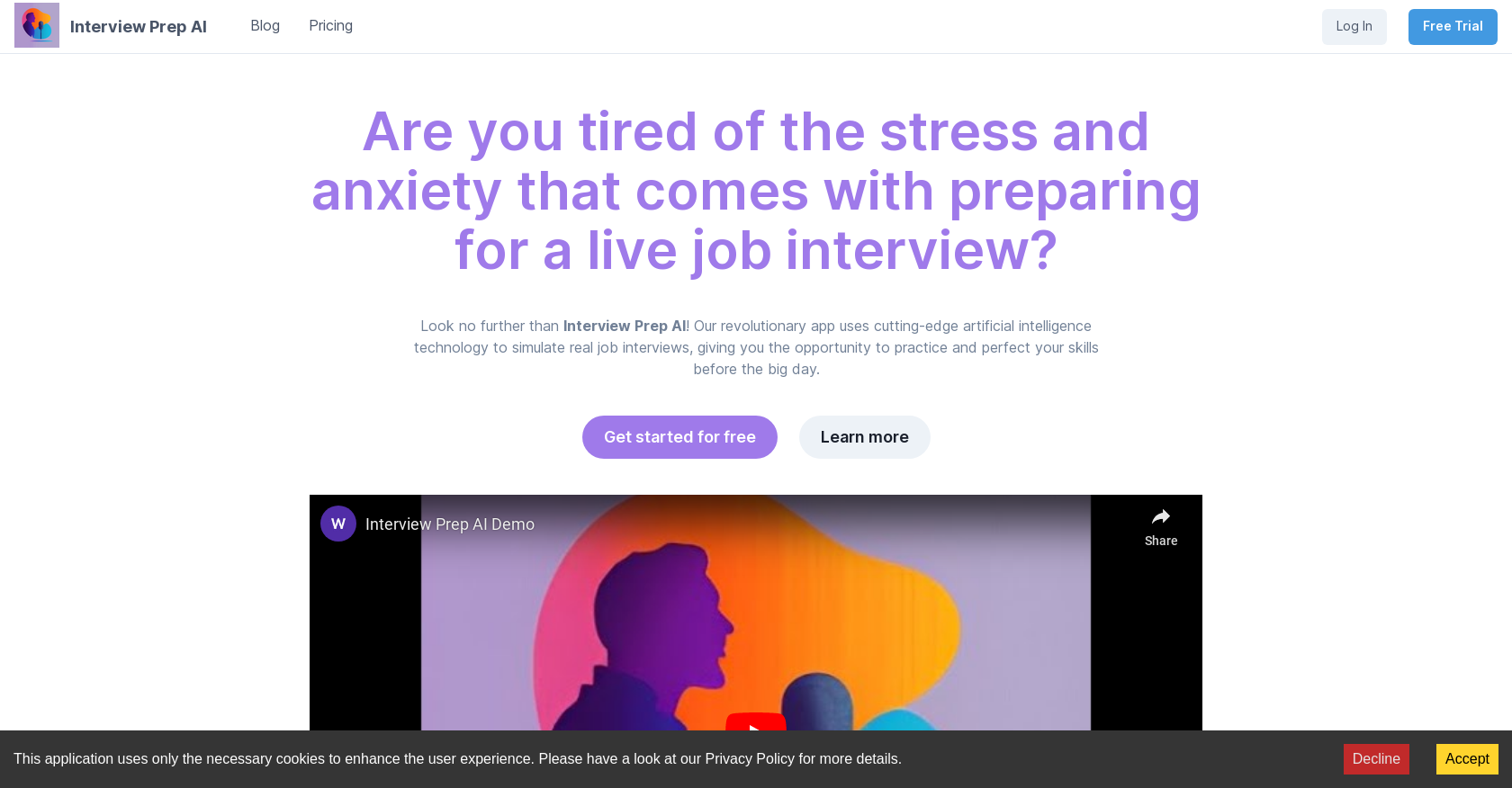 Interview Prep AI website