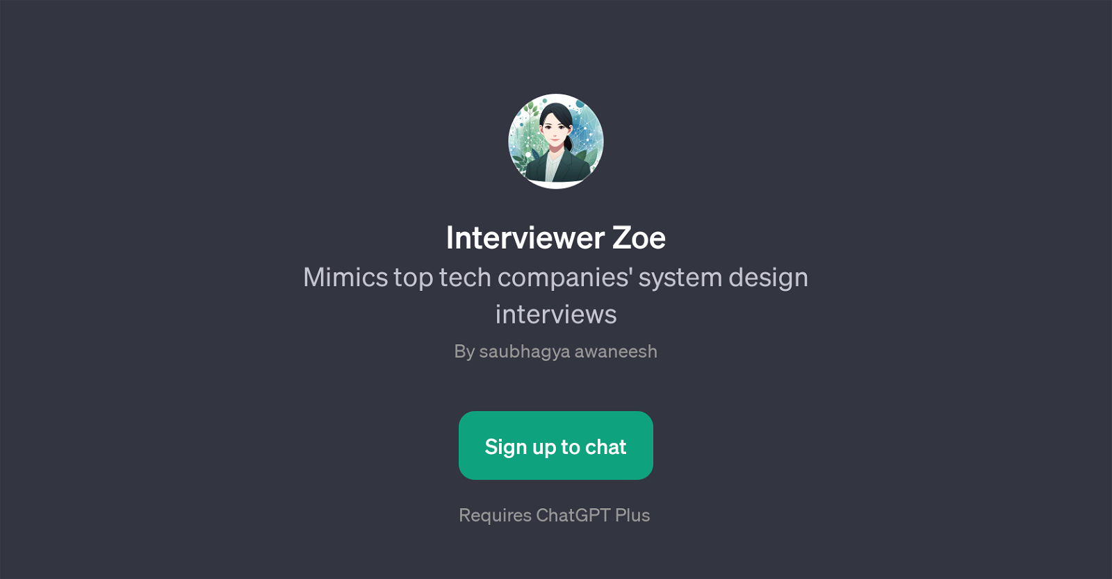 Interviewer Zoe website
