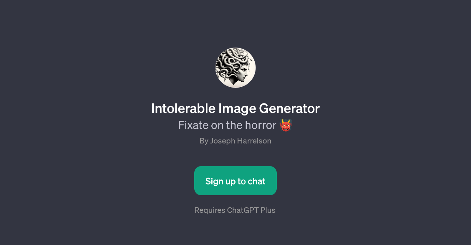 Intolerable Image Generator website