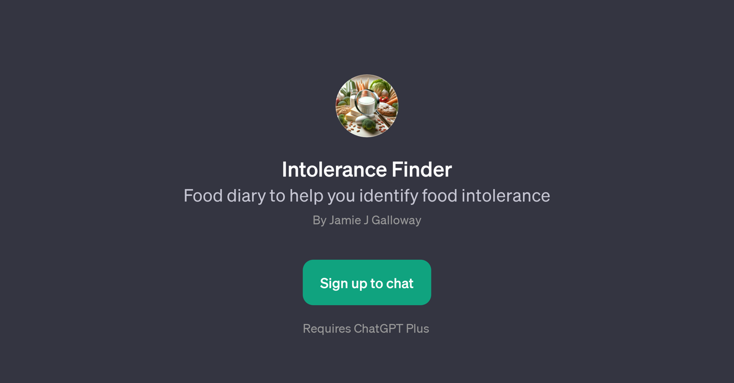 Intolerance Finder website