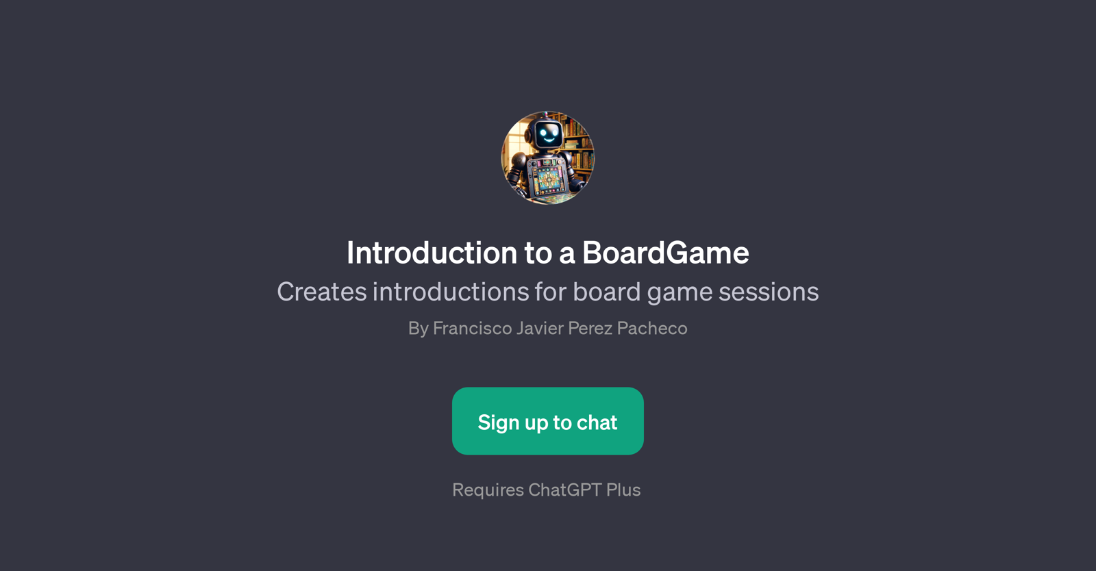 Introduction to a BoardGame website