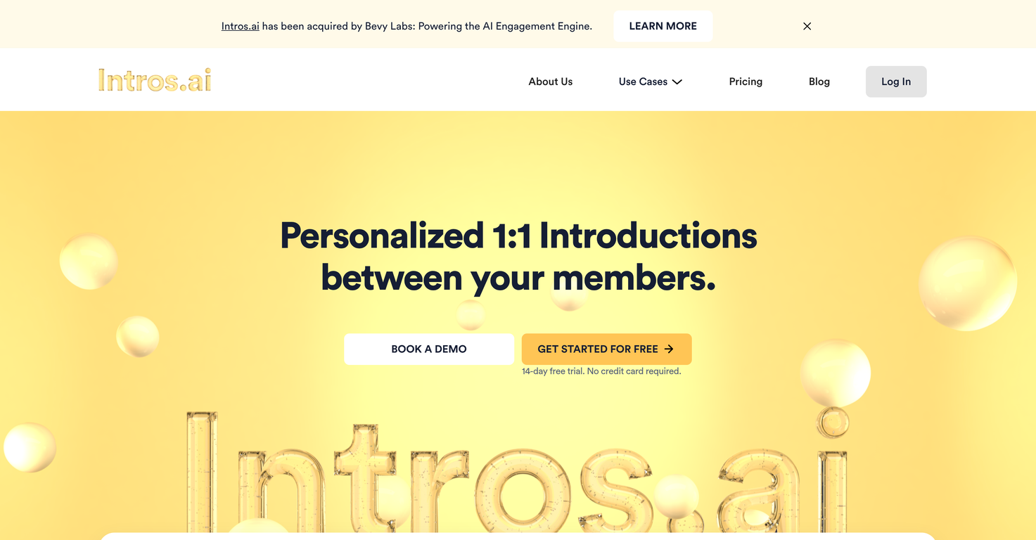 Intros.ai website