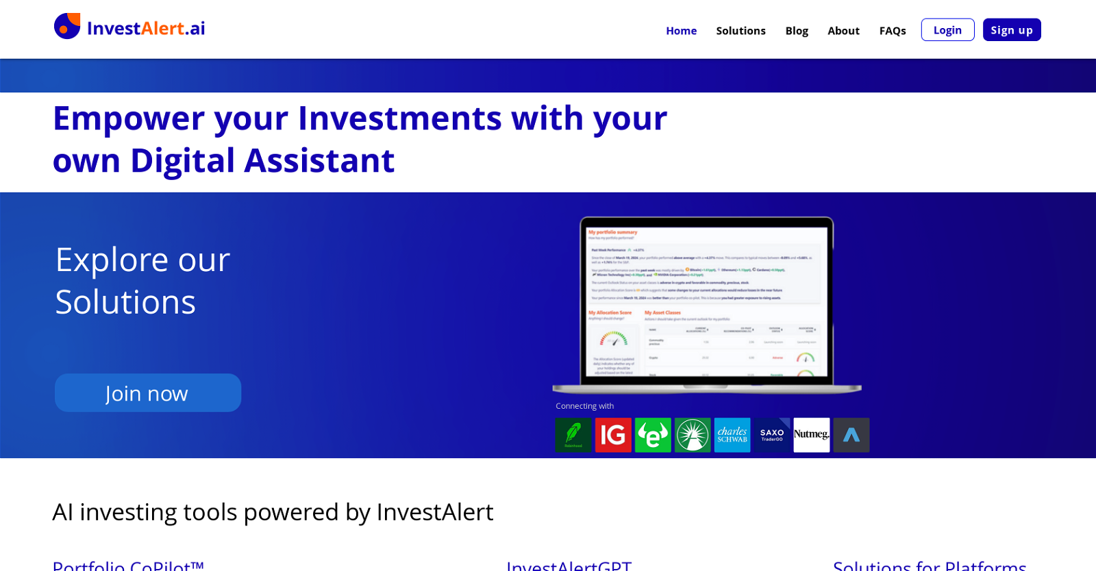 InvestAlert website