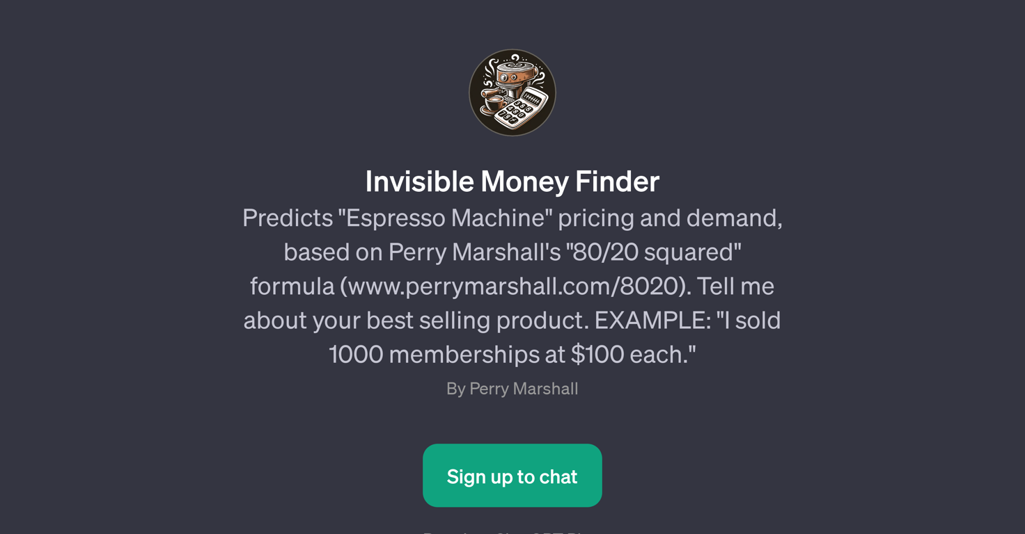 Invisible Money Finder website