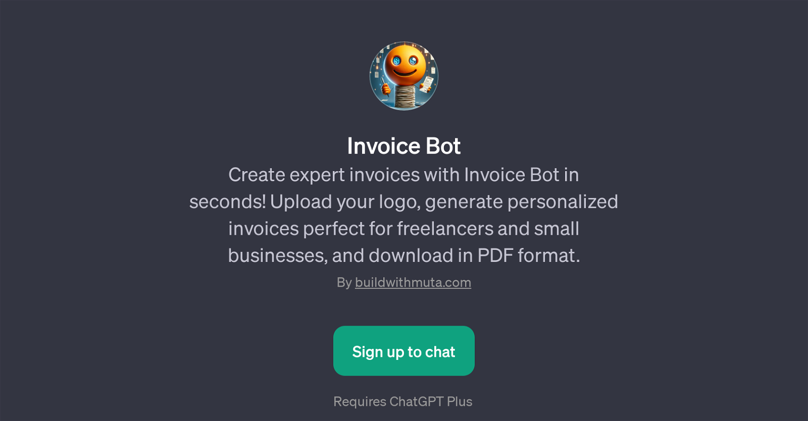 Invoice Bot website