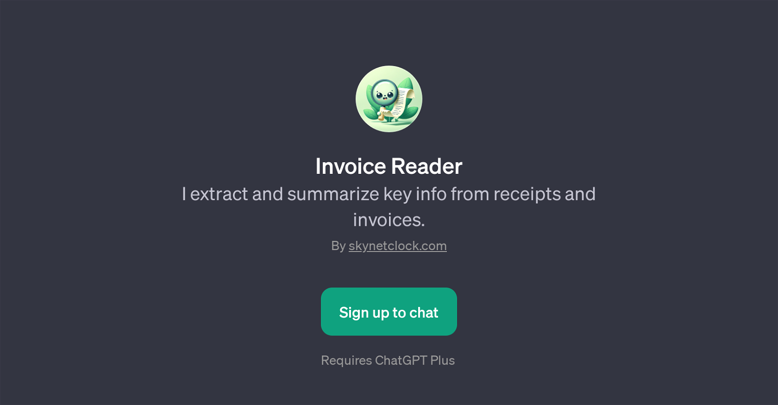Invoice Reader website