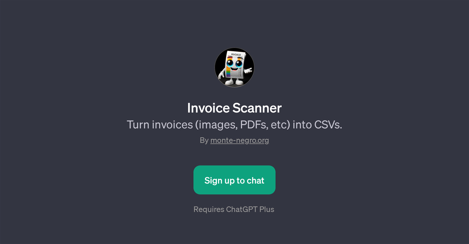 Invoice Scanner website