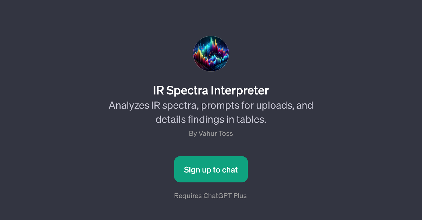 IR Spectra Interpreter website