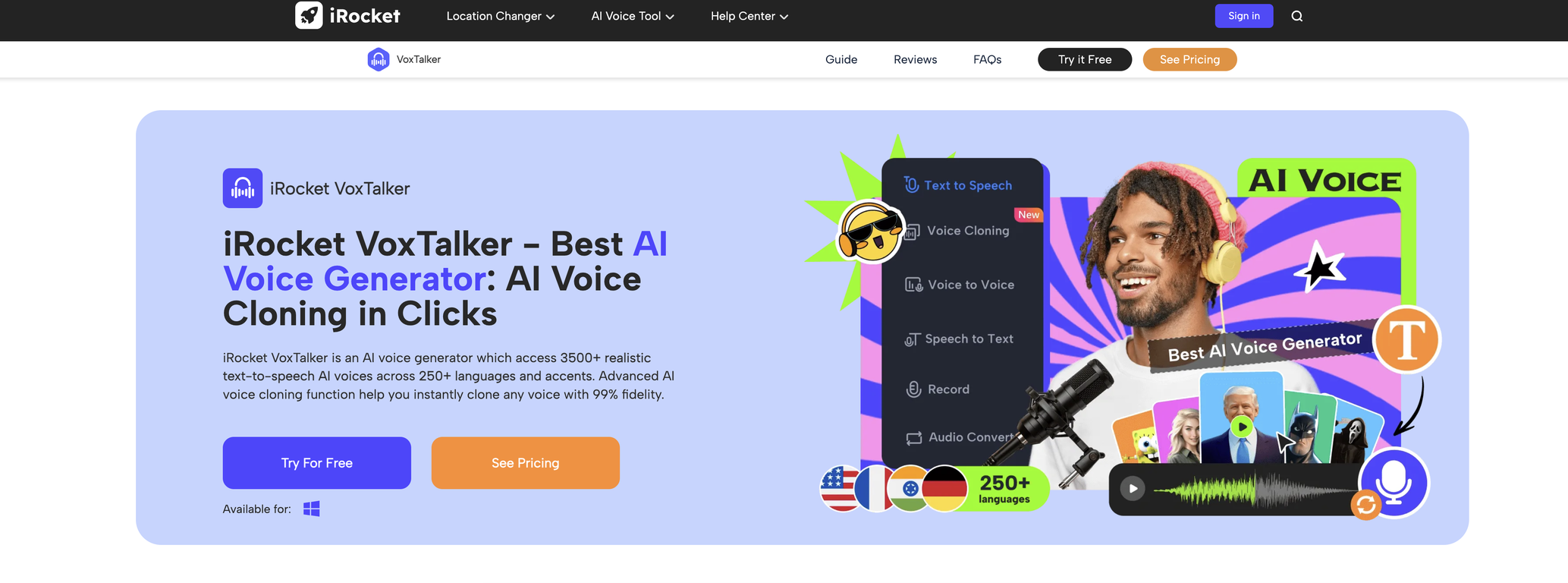 iRocket VoxTalker website