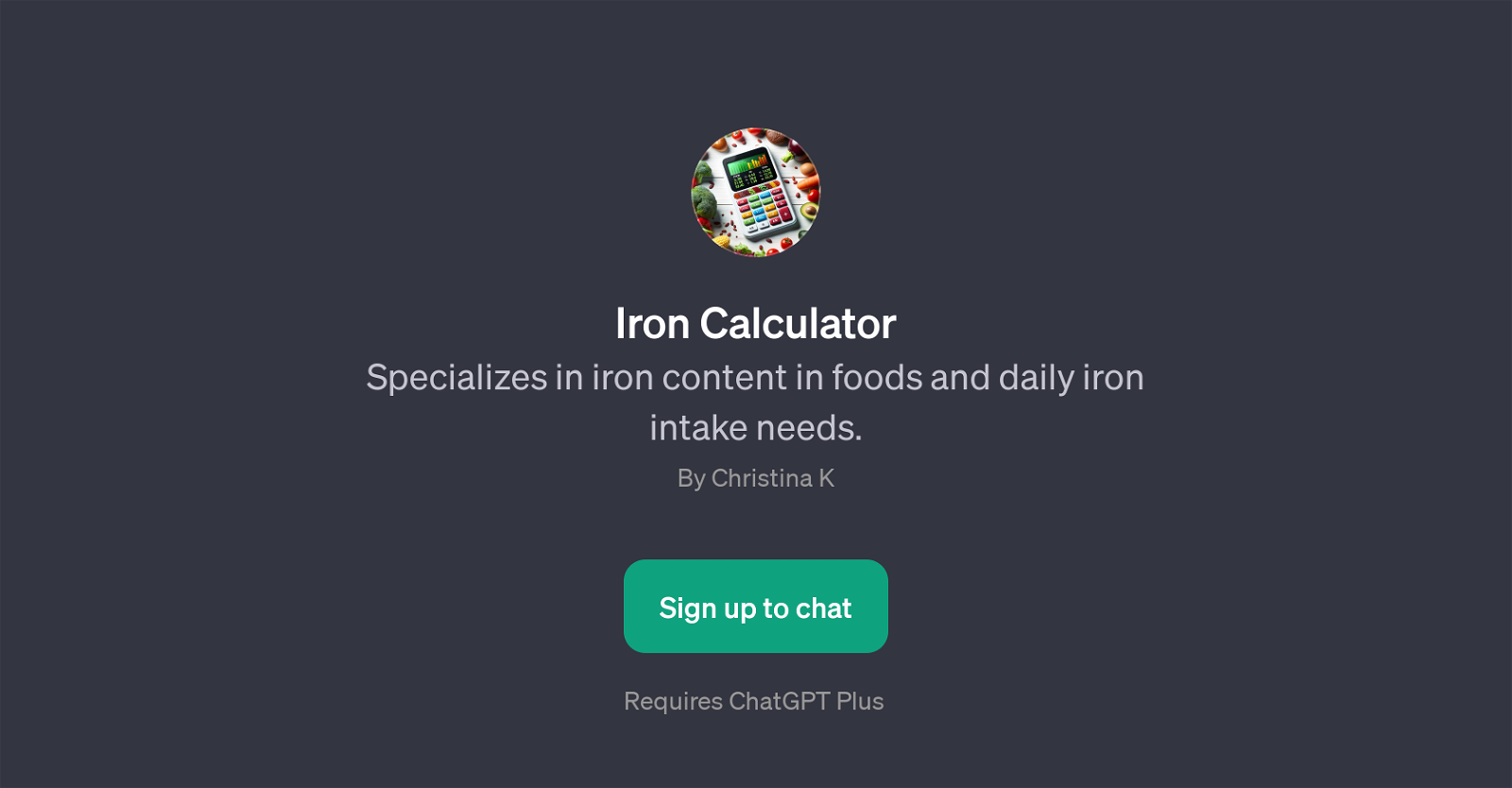 Iron Calculator website