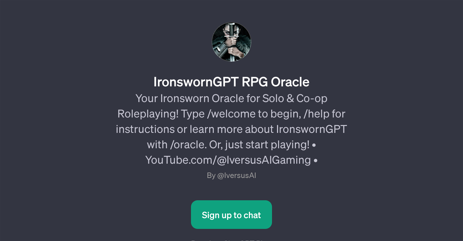 IronswornGPT RPG Oracle website