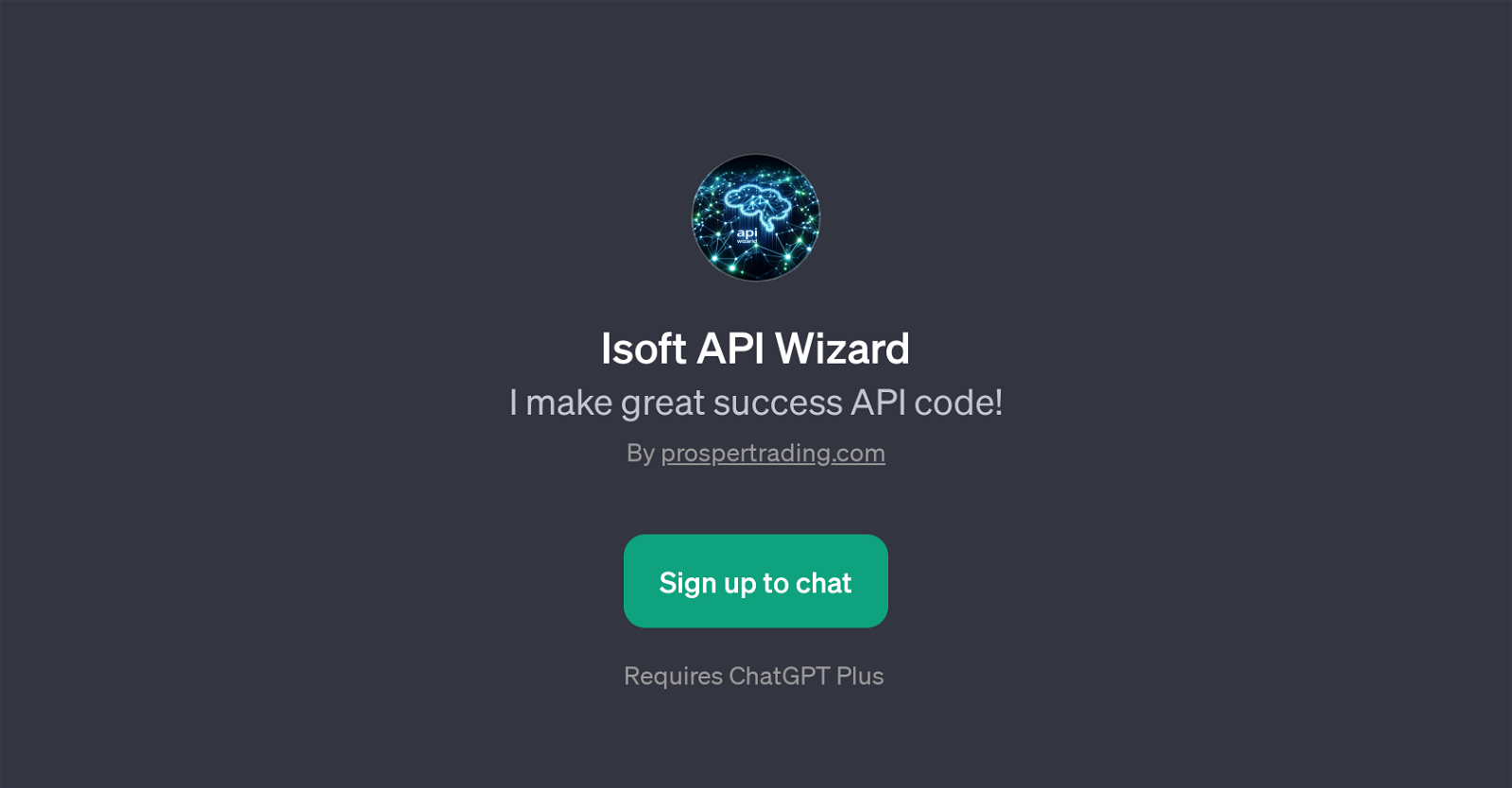 Isoft API Wizard website