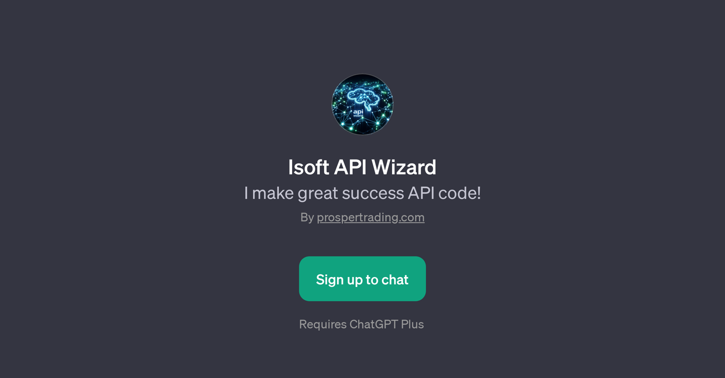 Isoft API Wizard website
