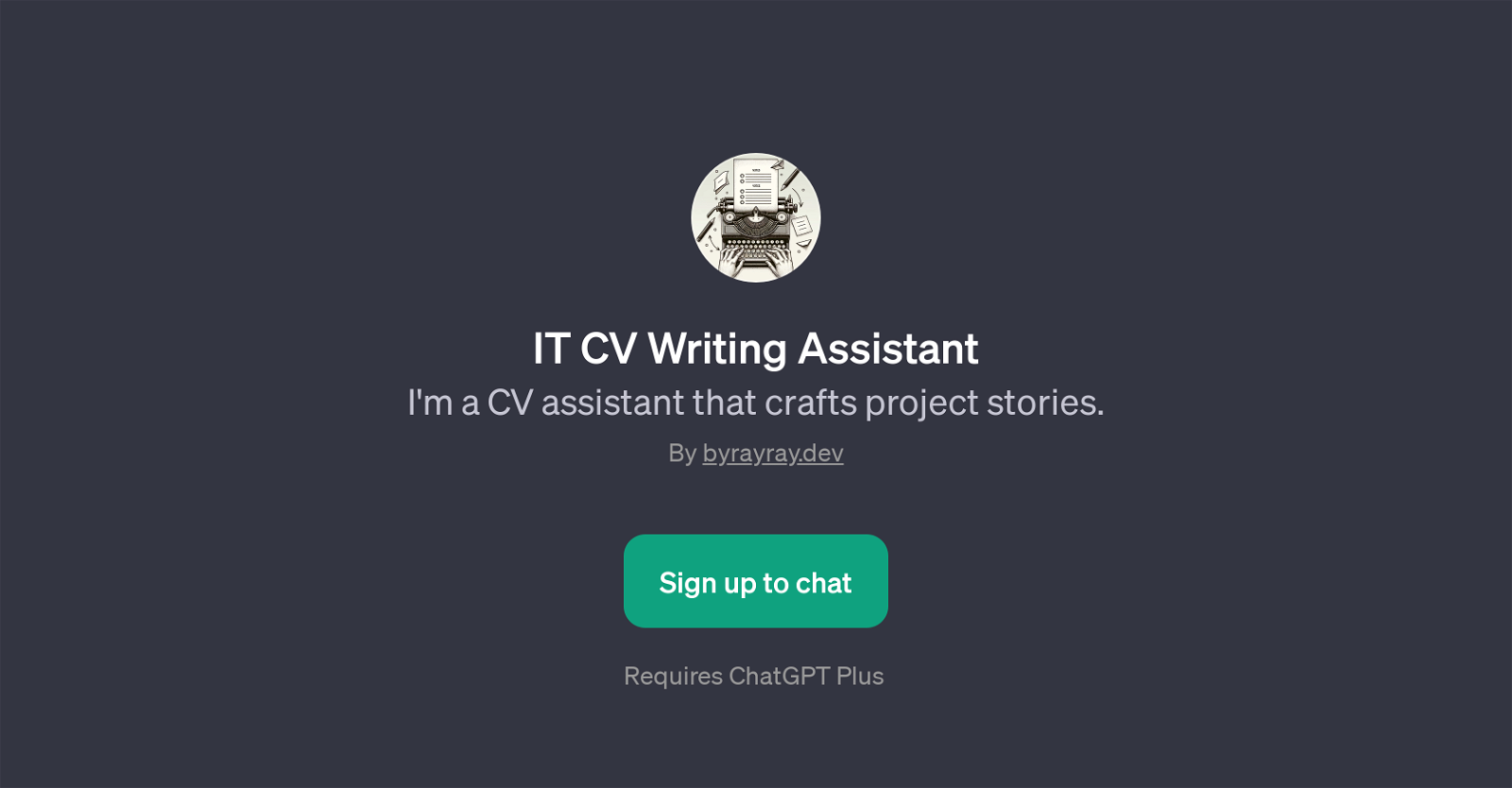 IT CV Writing Assistant website
