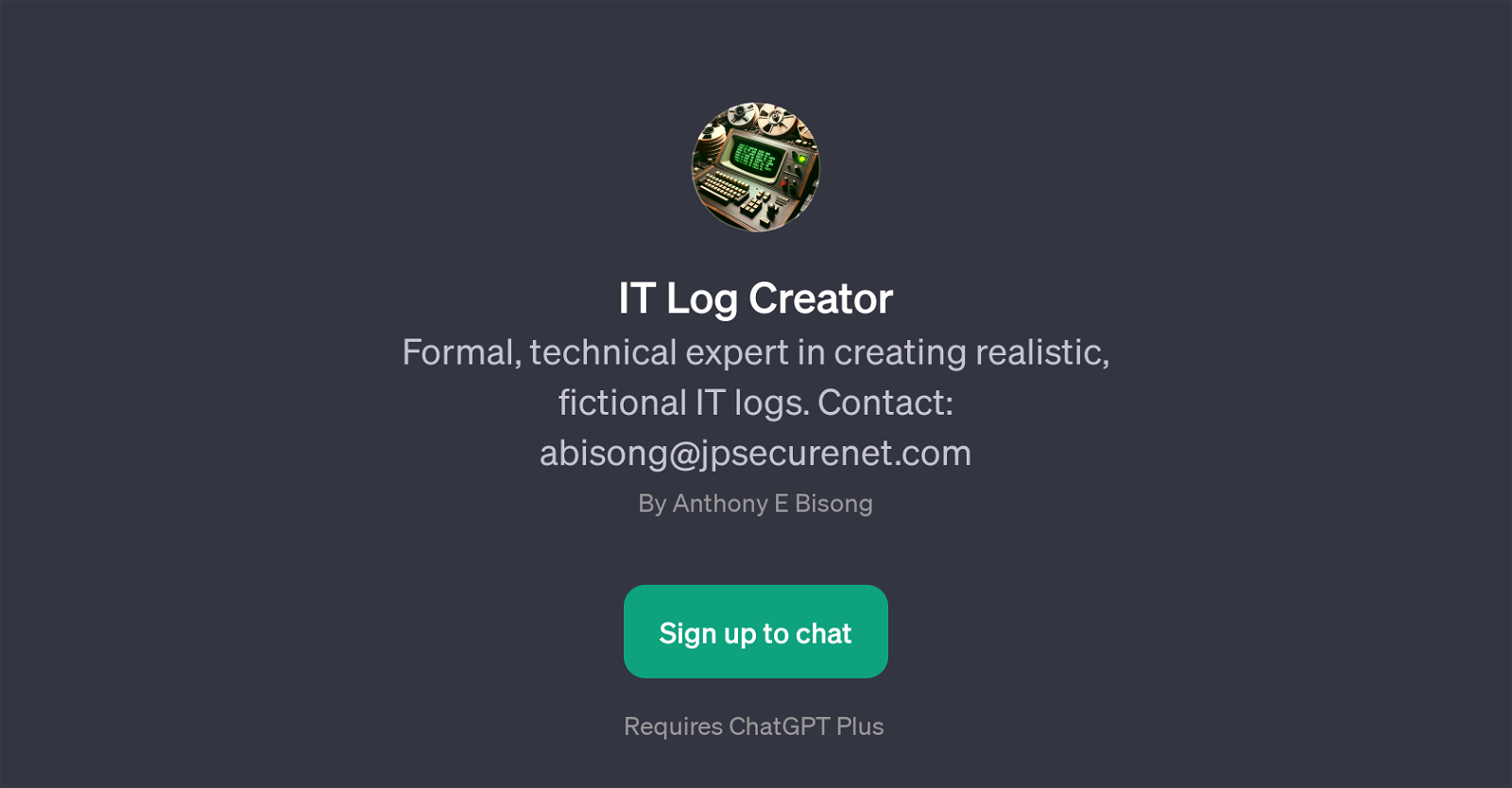 IT Log Creator website