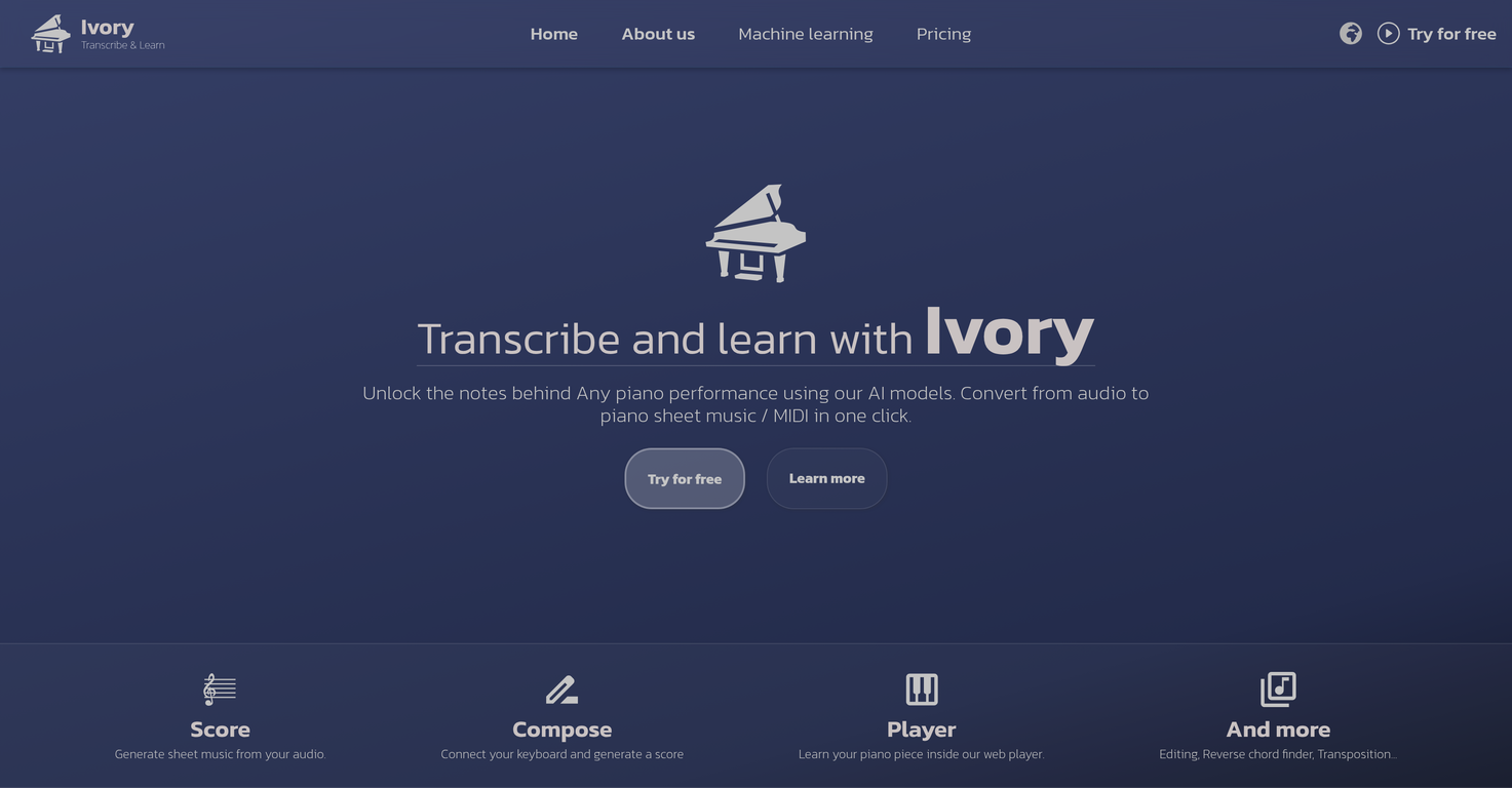 Ivory-App website