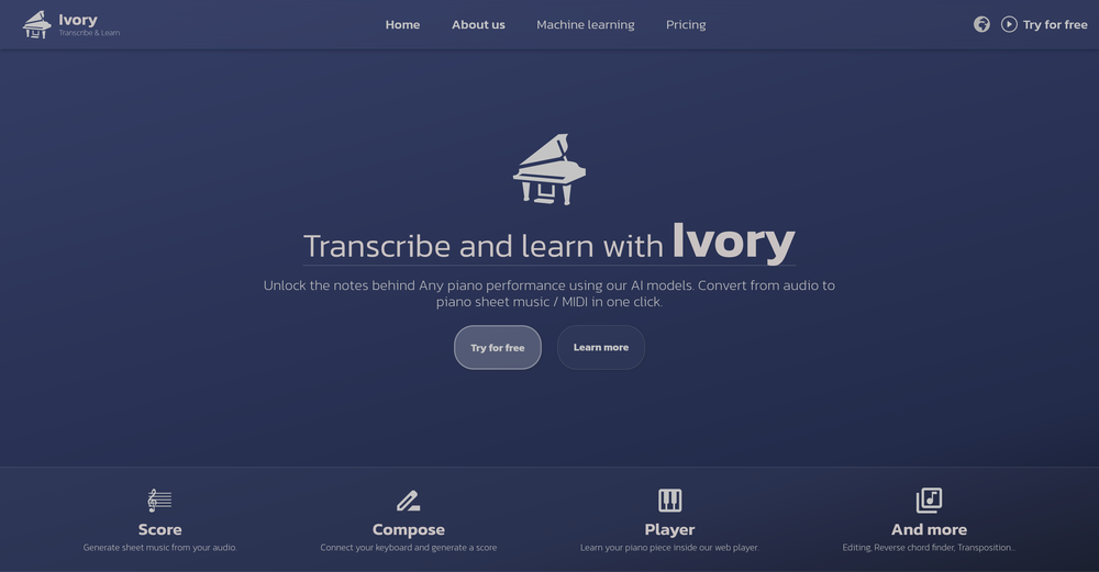 Ivory-App website