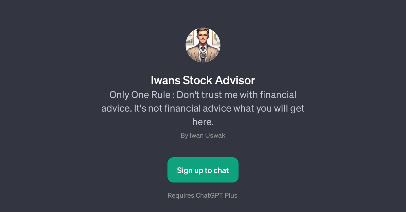Iwans Stock Advisor website