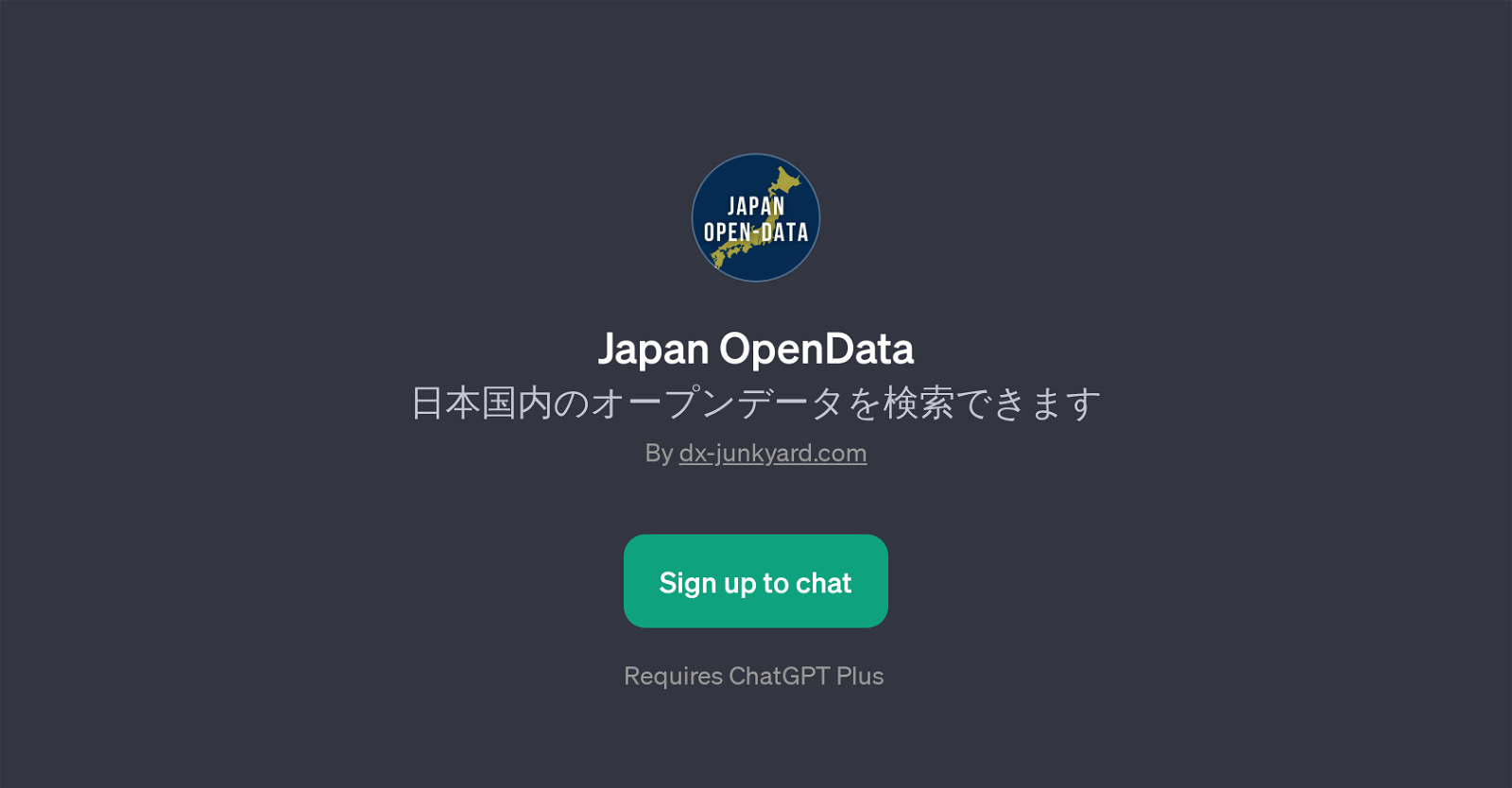 Japan OpenData website