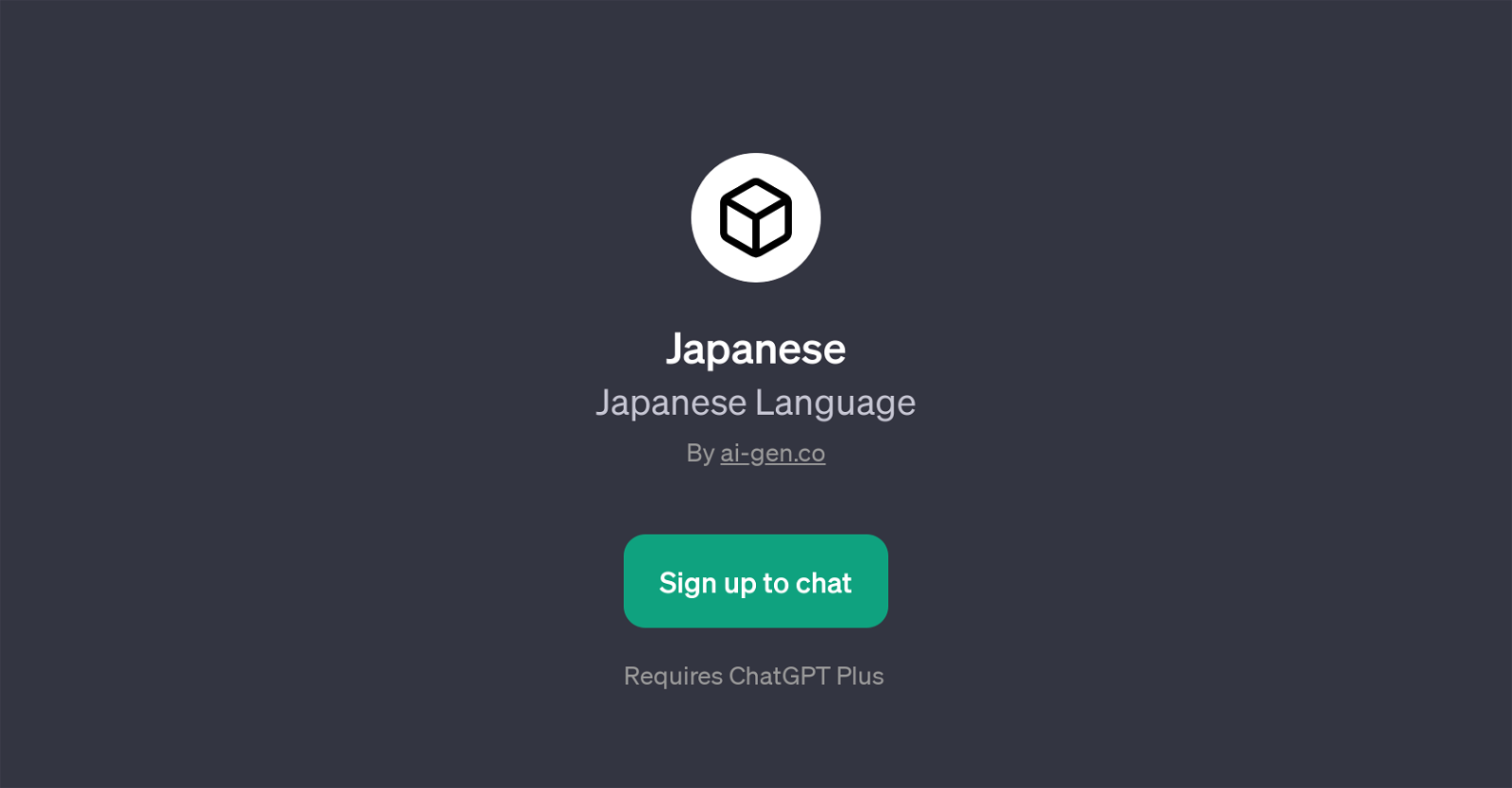 Japanese LanguageChatGPT website