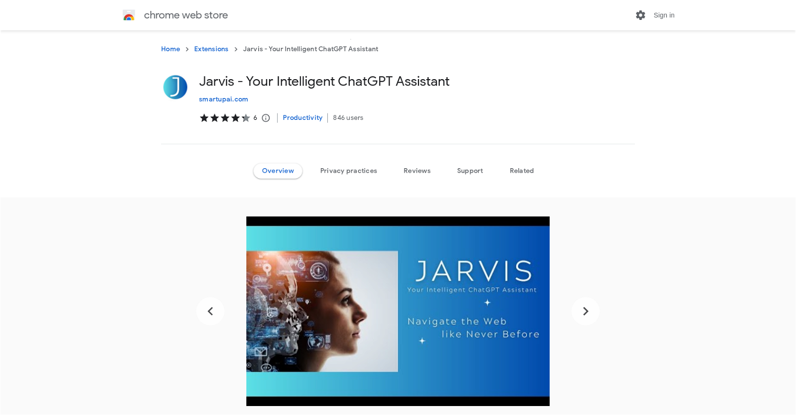Jarvis AI Assistant website