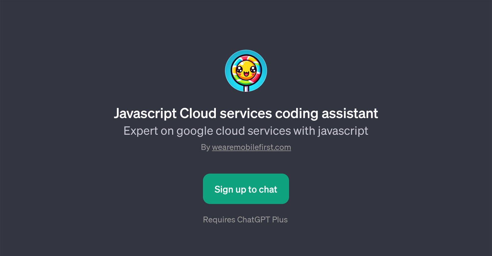 Javascript Cloud services coding assistant website