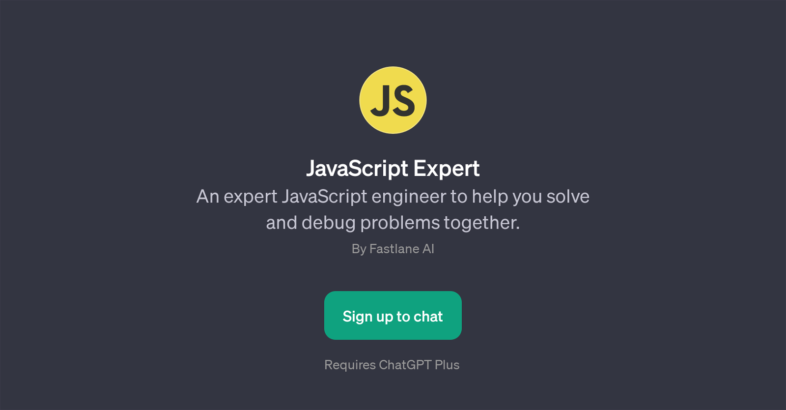 JavaScript Expert GPT website