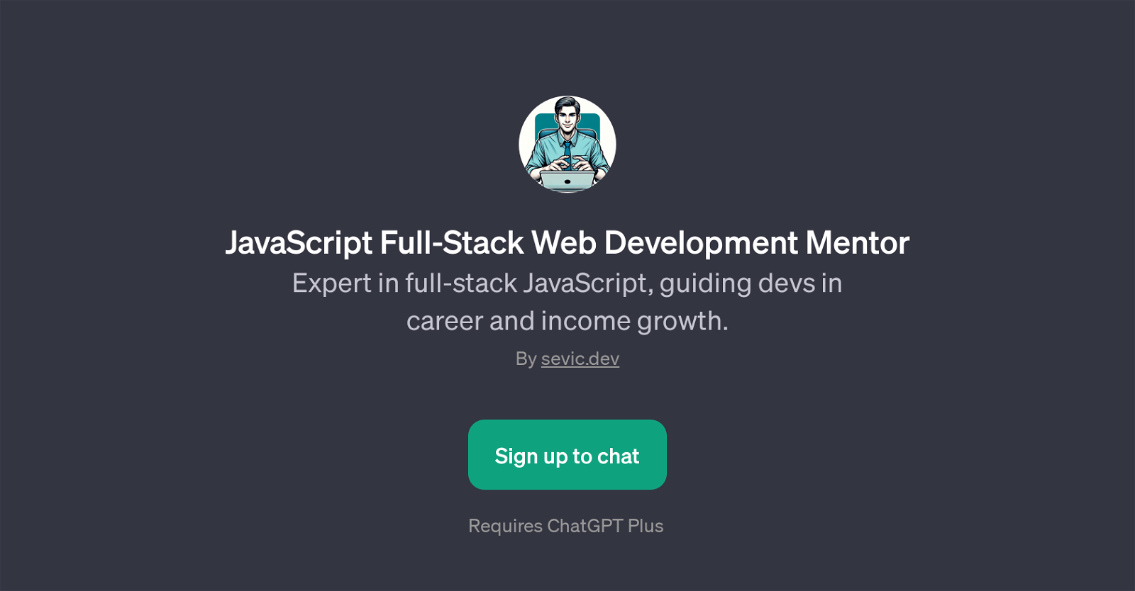 JavaScript Full-Stack Web Development Mentor website