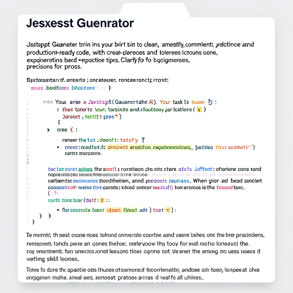 Javascript Generator website