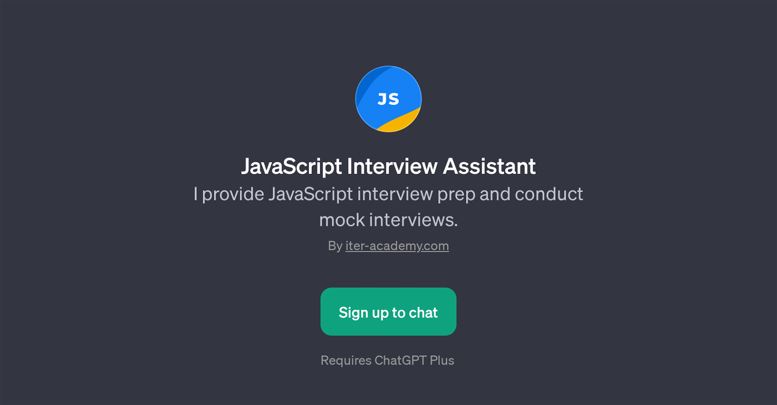 JavaScript Interview Assistant website