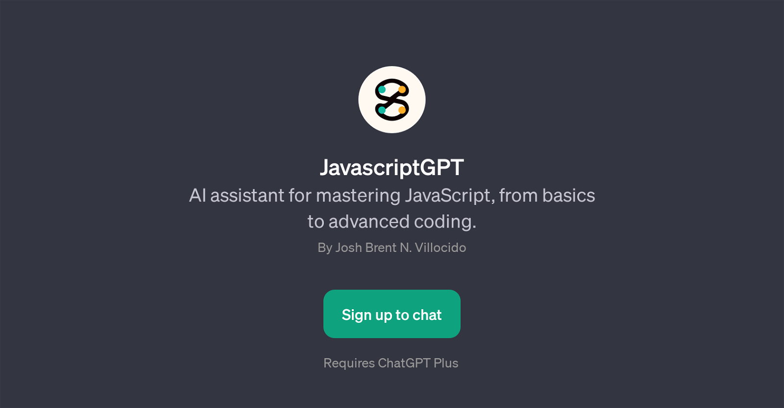 JavascriptGPT website