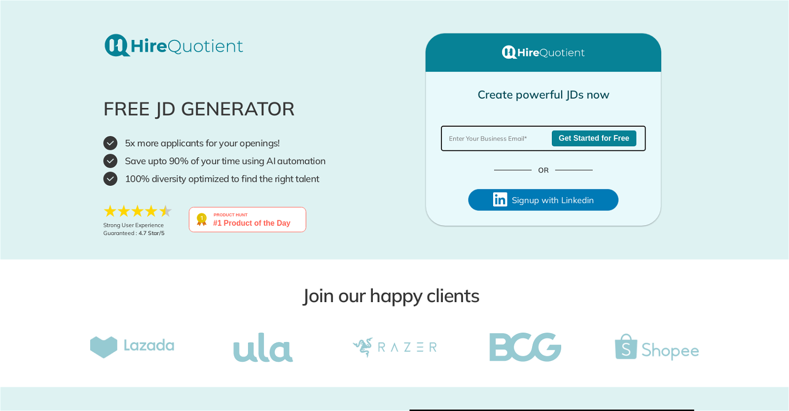 JD Generator website