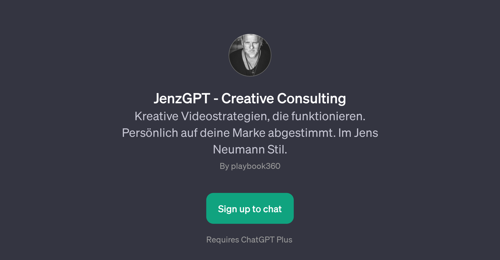 JenzGPT - Creative Consulting website