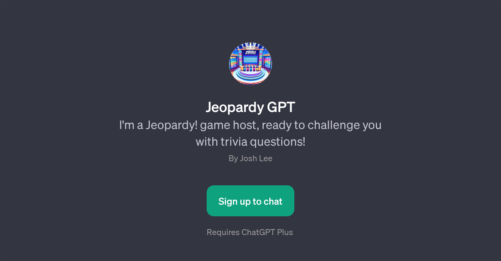 Jeopardy GPT website
