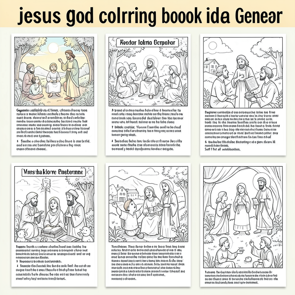 jesus god coloring book idea gener website