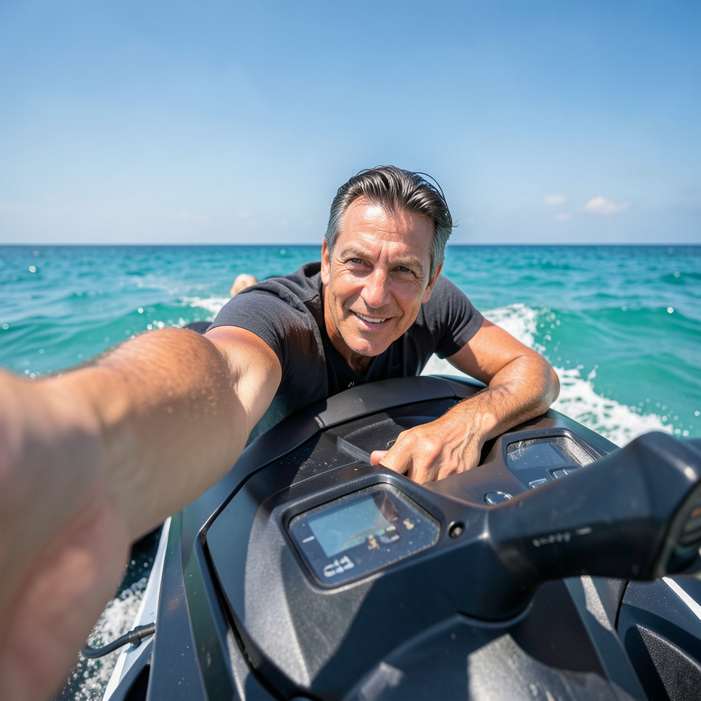 Jet Ski Chill โ Ultra-Realistic Forced-Perspective Travel Selfie website