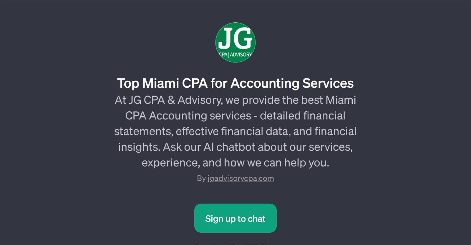 JG CPA & Advisory GPT website