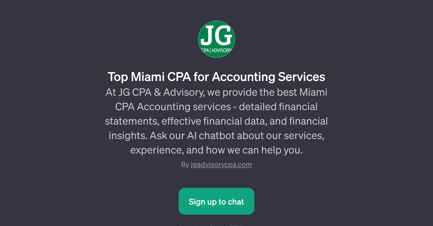 JG CPA & Advisory GPT website