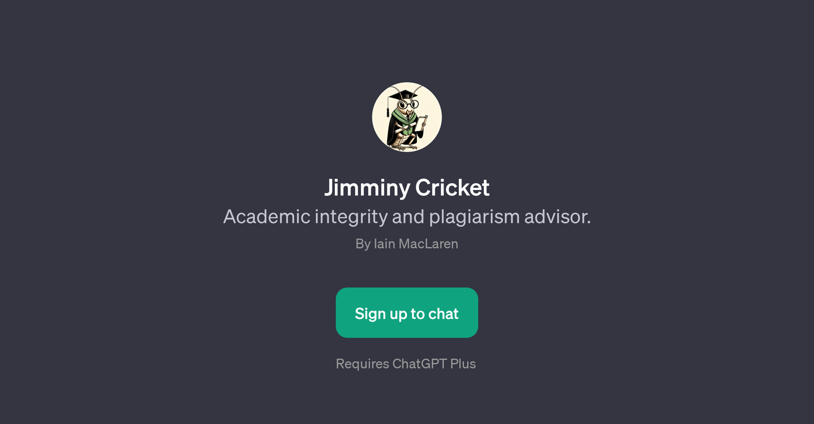 Jimminy Cricket website
