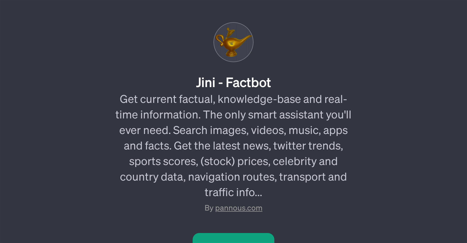Jini - Factbot website
