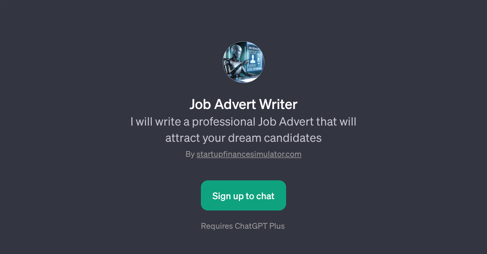 Job Advert Writer website